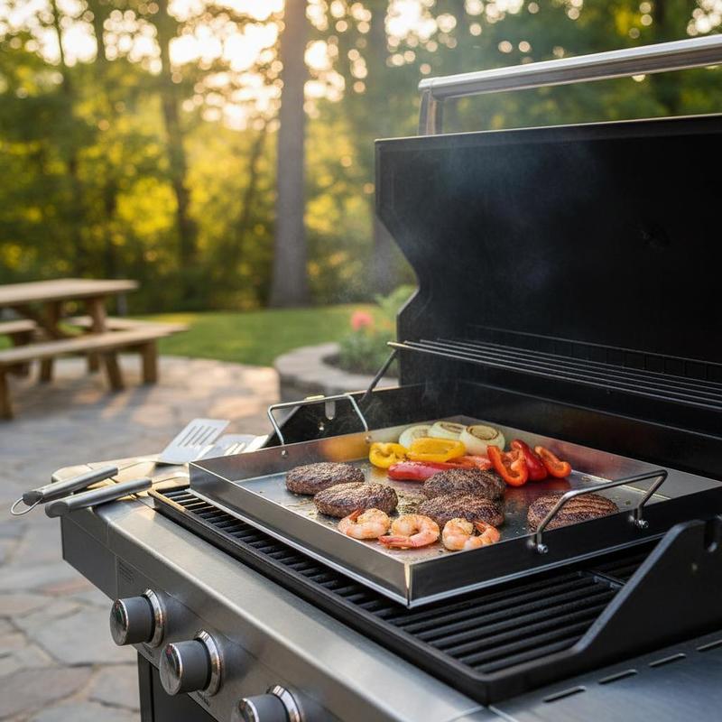 Camping Outdoor Cooking Equipment - 범용 플랫탑 그리들 18x16인치 캠핑, 테일게이팅