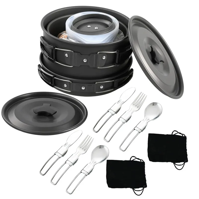 Nesting Camping Cooking Set - 휴대용 캠핑 조리기구 세트 네스팅 디자인