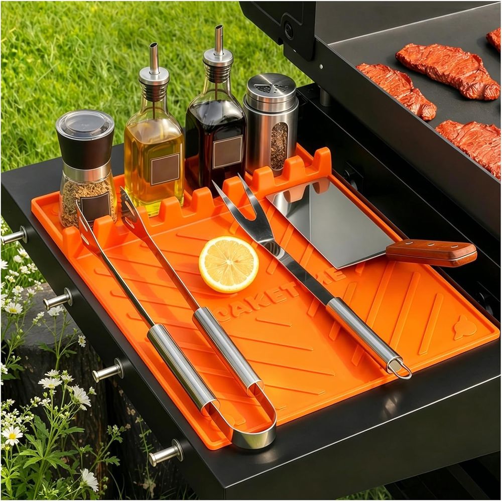 Camping Cooking Kitchen - 실리콘 그릴 매트 또는 그리들 액세서리,