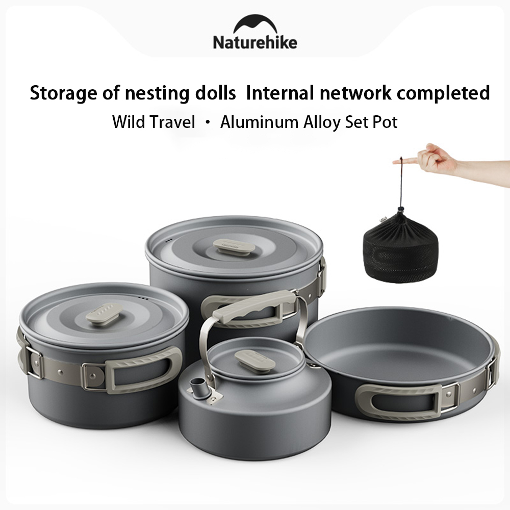 Camping Outdoor Cooking Equipment - 네이처하이크 야외 냄비 세트, 캠핑 요리
