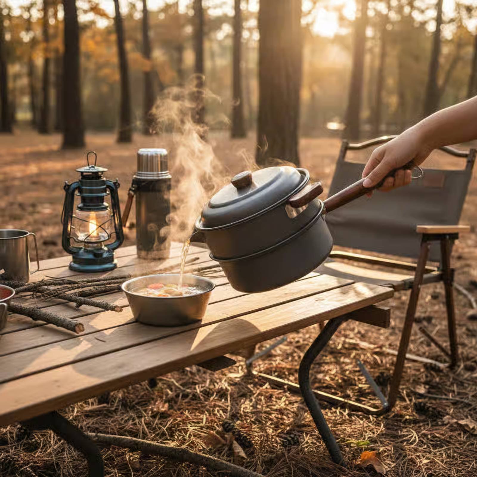 Nesting Camping Cooking Set - 3 L 3L 야외용 요리 냄비