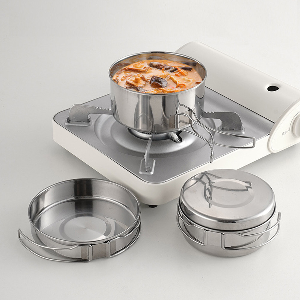 스테인리스 스틸 캠핑 조리기구 세트 1세트, 휴대용 경 - Camping Cooking Pots And Pans 리뷰 및 가격