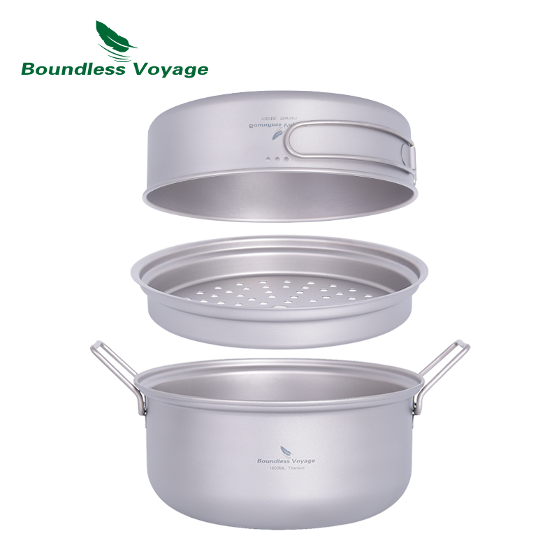 무한 항해 티타늄 스티머 스톡팟 프라이팬 세트 초경량  - Camping Cooking Pots And Pans 리뷰 및 가격