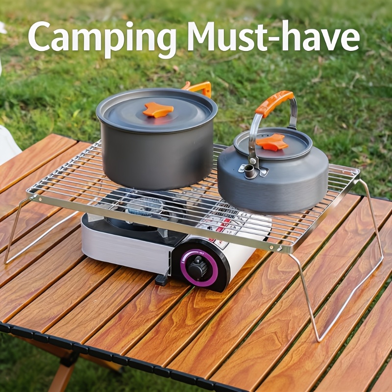 휴대용 접이식 스테인리스 캠프파이어 스탠드 – 하이킹, - Camping Cooking Survival 리뷰 및 가격