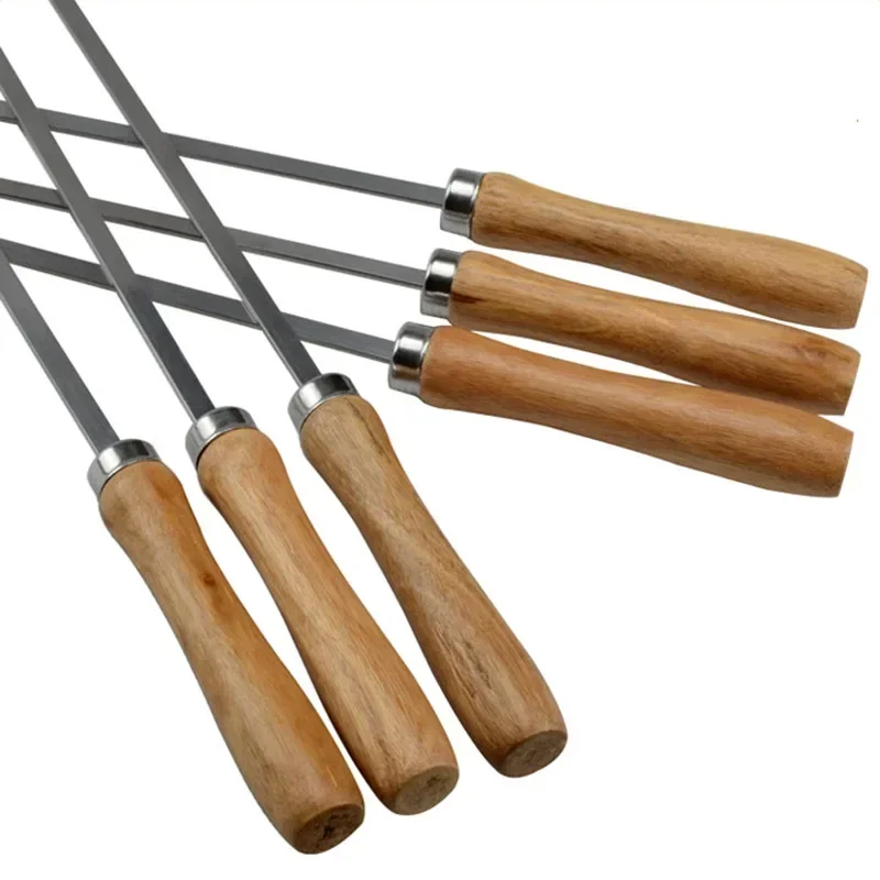 6Pcs 42cm 스테인레스 스틸 플랫 바베큐 꼬치 넓 - Camping Cooking Candle 리뷰 및 가격