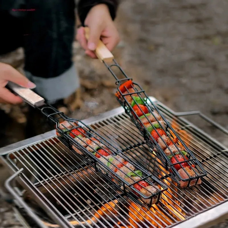 2/3개 스테인리스 스틸 그릴 바구니, 나무 손잡이가  - Nesting Camping Cooking Set 리뷰 및 가격