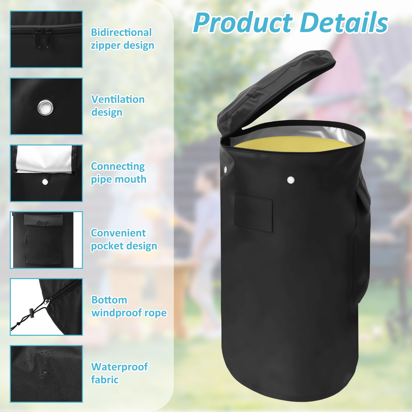 옥스포드 천 프로판 탱크 커버 통풍형 드로스트링 바닥  - Camping Cooking Gas 리뷰 및 가격