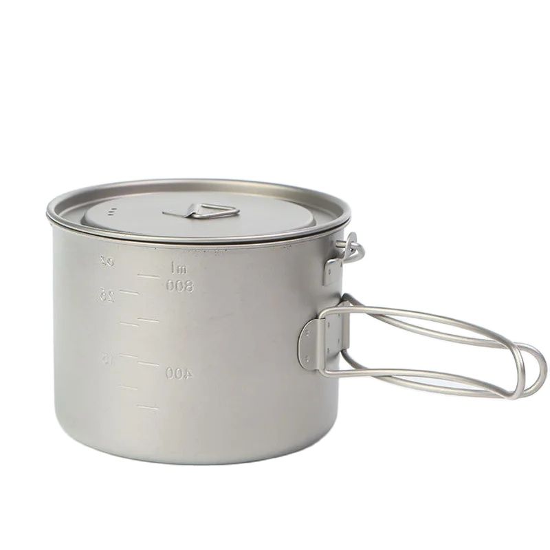 야외 피크닉 티타늄 요리 냄비, 걸이식 손잡이, 휴대용 - Camping Cooking Ware 리뷰 및 가격