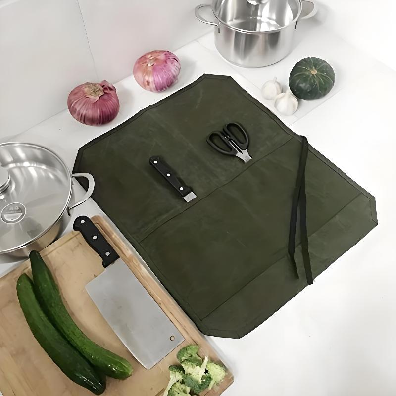 왁스 코팅 캔버스 셰프 나이프 롤 다용도 수납 슬롯 내 - Camping Cooking Organizer 리뷰 및 가격