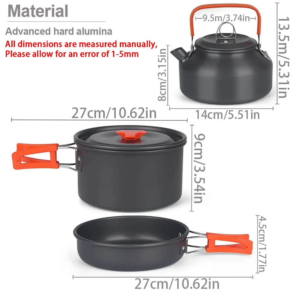 1pcs/1set 캠핑 조리기구 키트 야외 요리 세트  - Camping Cooking Pots And Pans 리뷰 및 가격