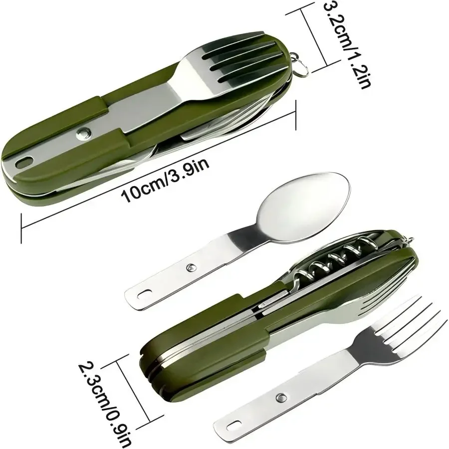 캠핑용품 5-in-1 스테인리스 스틸 여행 세트, 다기 - Camping Cooking Survival 리뷰 및 가격
