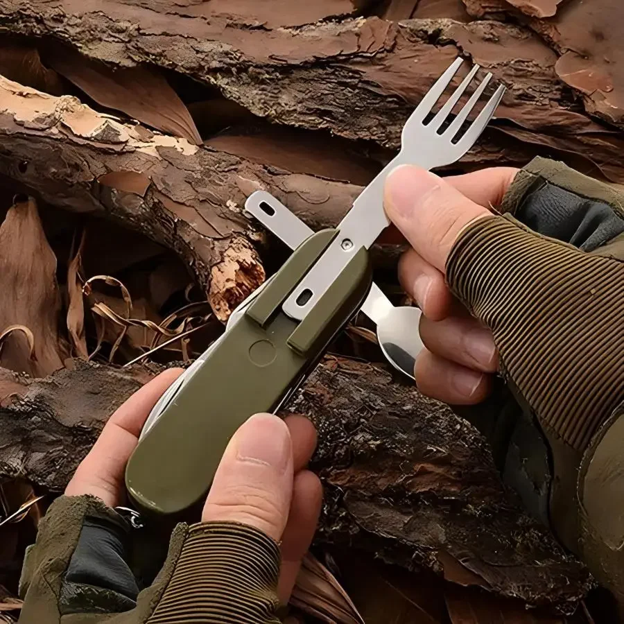 캠핑용품 5-in-1 스테인리스 스틸 여행 세트, 다기 - Camping Cooking Survival 리뷰 및 가격