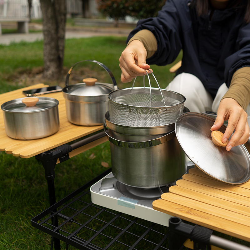 NOBANA 최신 야외 스테인레스 스틸 냄비 세트 캠핑 - Camping Cooking Pots And Pans 리뷰 및 가격
