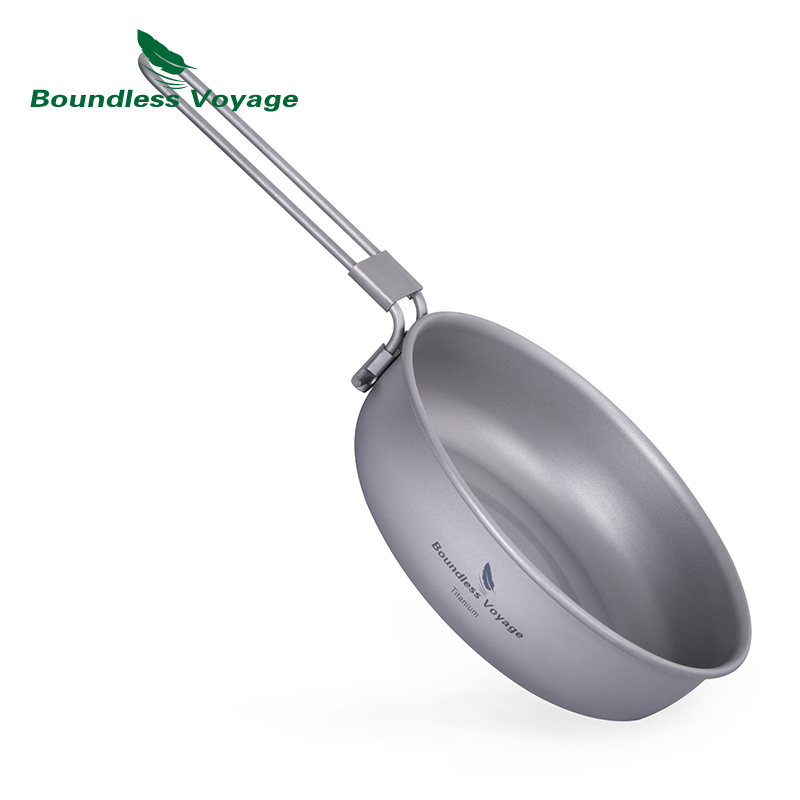 무한 항해 접이식 손잡이가있는 초경량 티타늄 프라이팬  - Camping Cooking Ware 리뷰 및 가격
