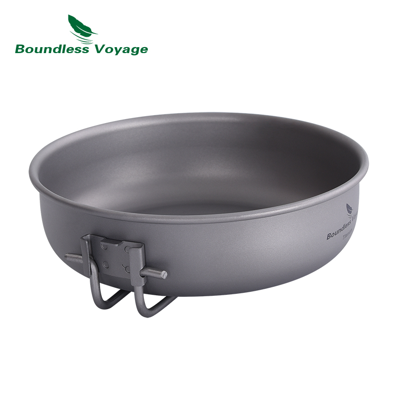무한 항해 접이식 손잡이가있는 초경량 티타늄 프라이팬  - Camping Cooking Ware 리뷰 및 가격