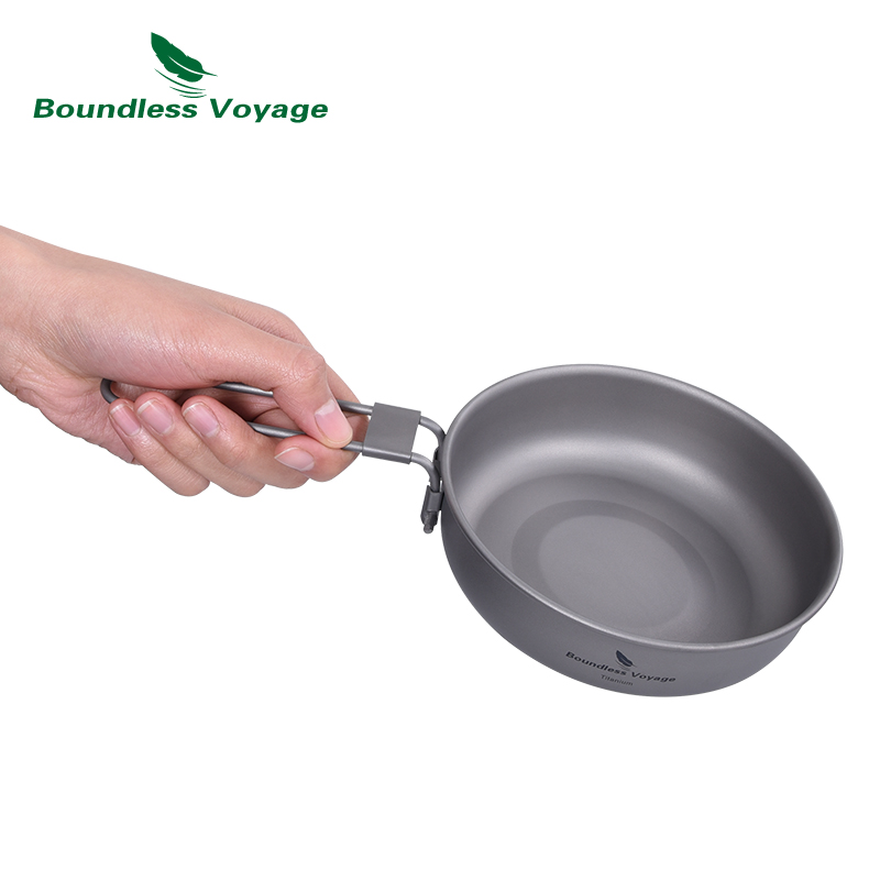 무한 항해 접이식 손잡이가있는 초경량 티타늄 프라이팬  - Camping Cooking Ware 리뷰 및 가격