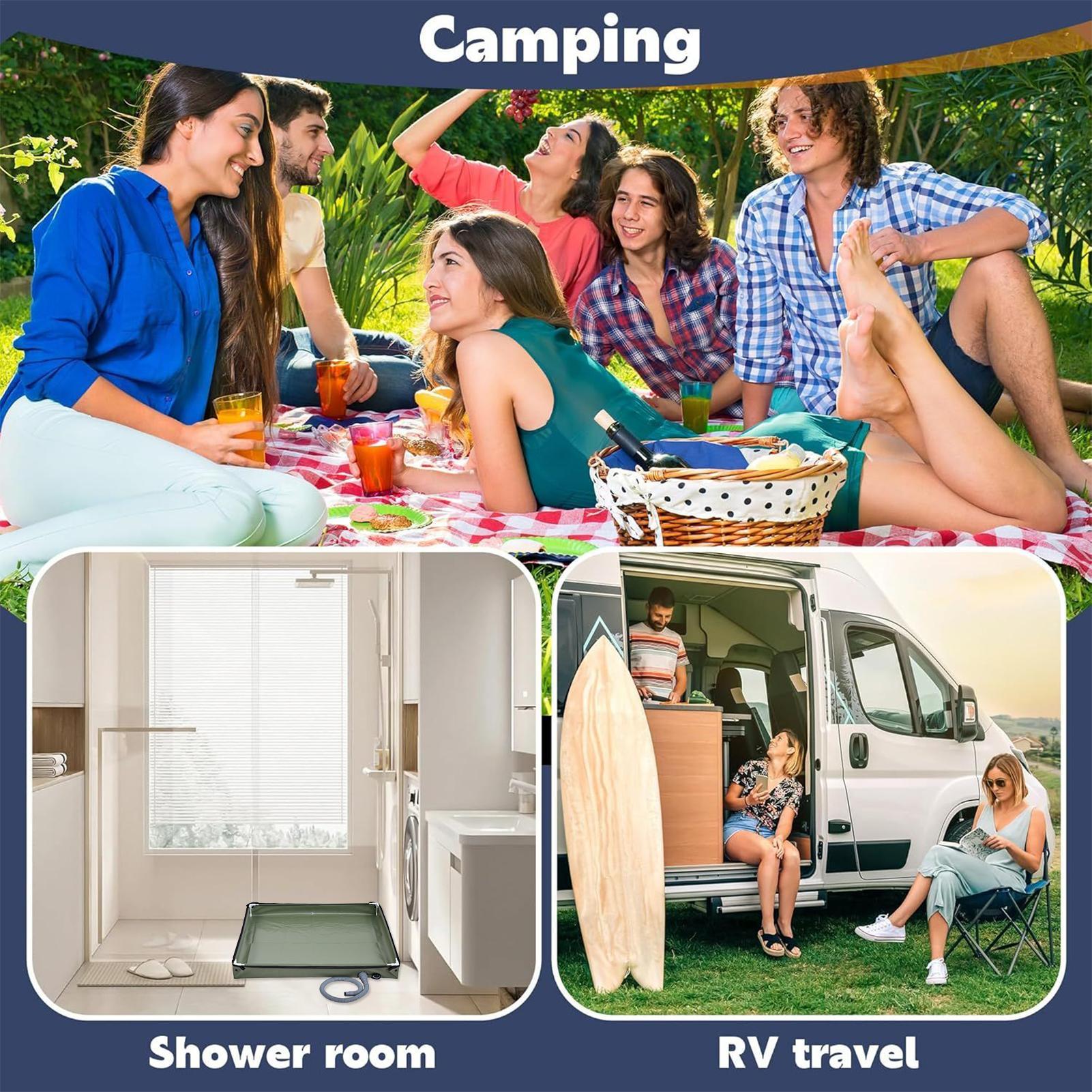 캠핑 샤워 텐트 바닥 매트 야외 텐트 샤워 트레이 접이 - Camping Cooking Survival 리뷰 및 가격