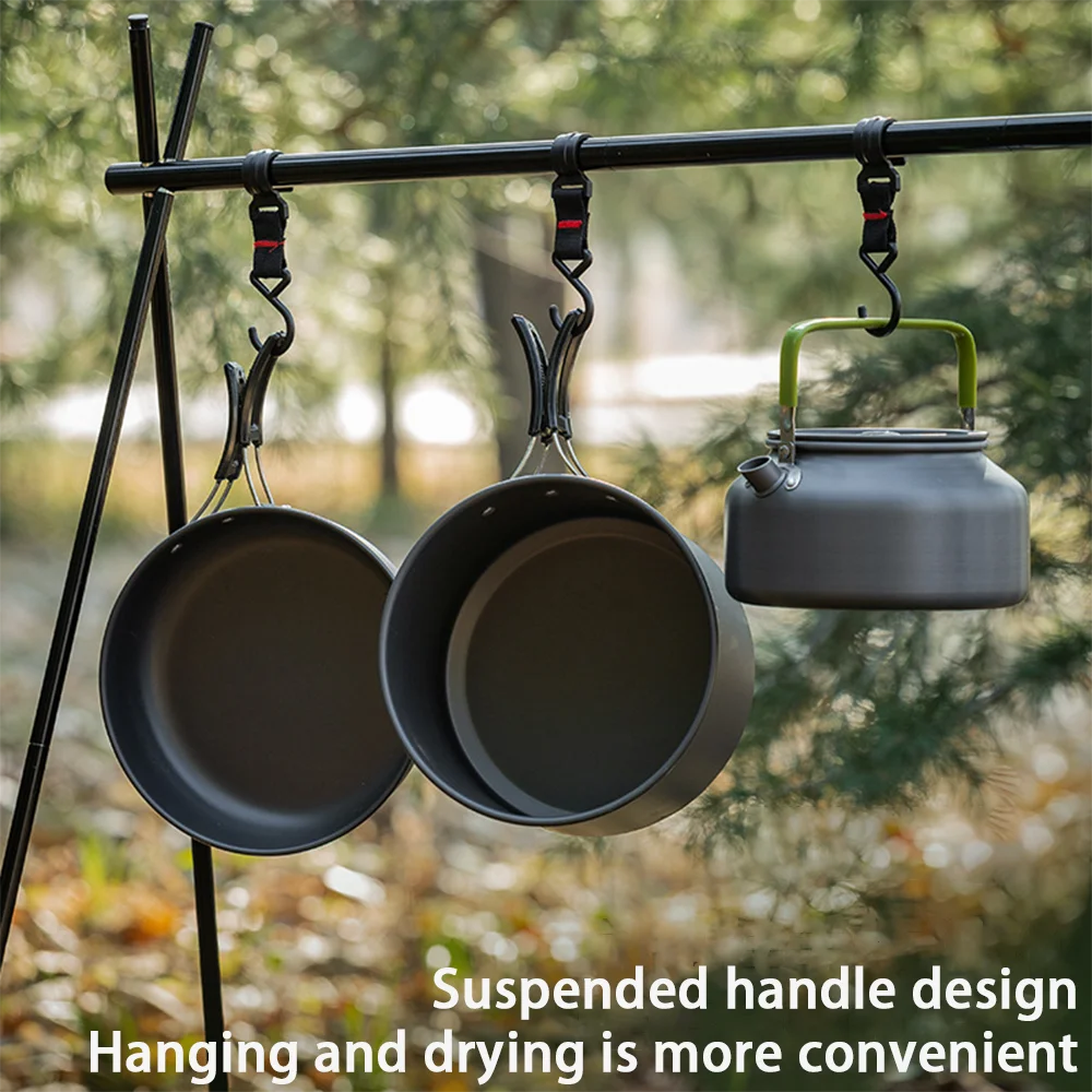 대용량 3~4인용 캠핑용 논스틱 조리기구 세트, 휴대용 - Nesting Camping Cooking Set 리뷰 및 가격