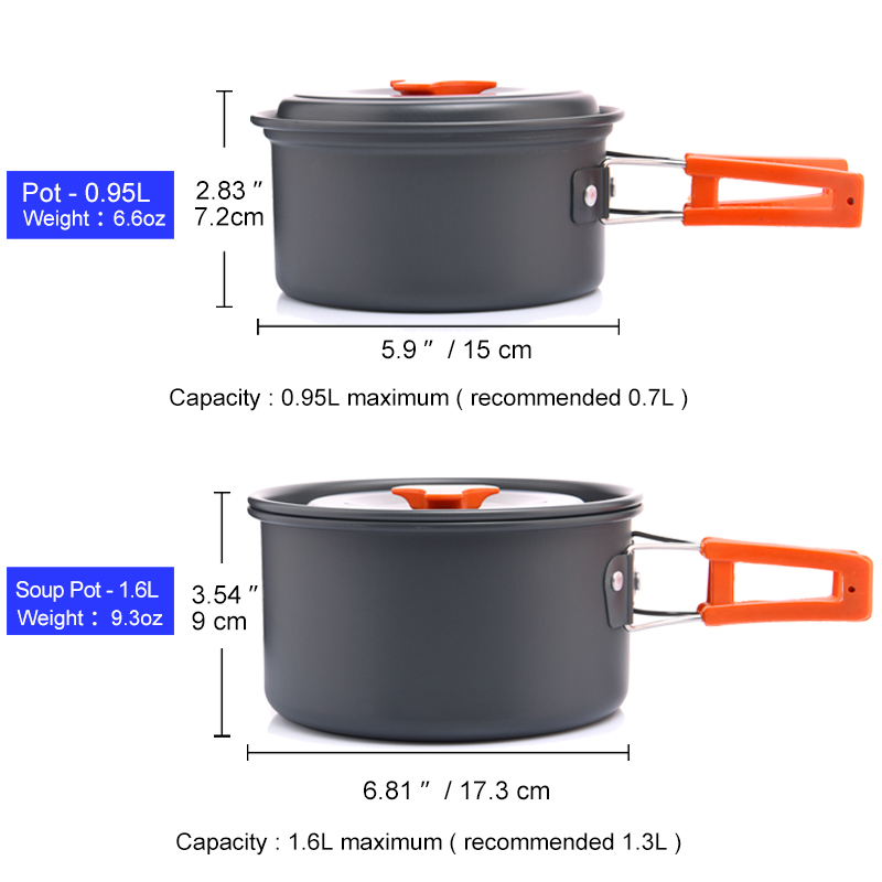 Widesea 캠핑 야외 조리기구 세트 식기 요리 칼  - Camping Cooking Pots And Pans 리뷰 및 가격