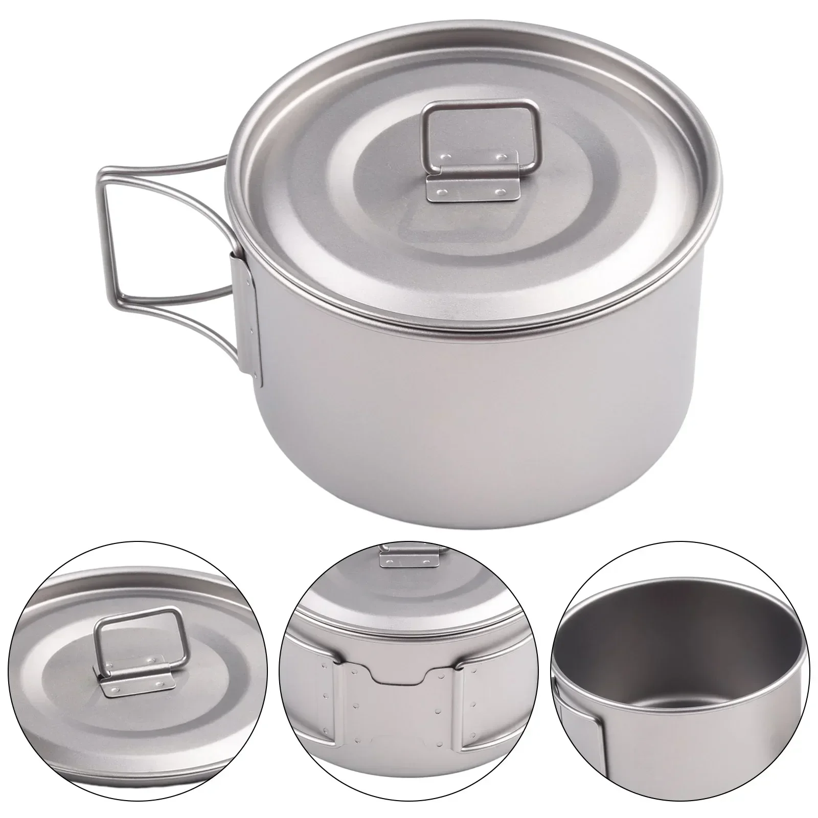 접이식 손잡이가 있는 티타늄 그릇, 캠핑 그릇, 뚜껑  - Camping Cooking Ware 리뷰 및 가격
