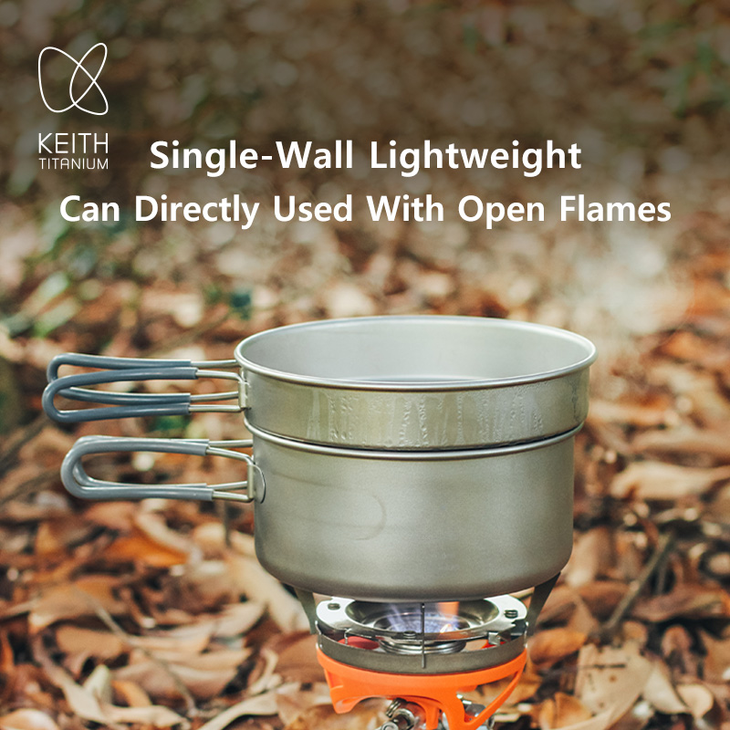 Keith 티타늄 냄비 세트 아웃도어 그릇 하이킹 캠핑 - Nesting Camping Cooking Set 리뷰 및 가격