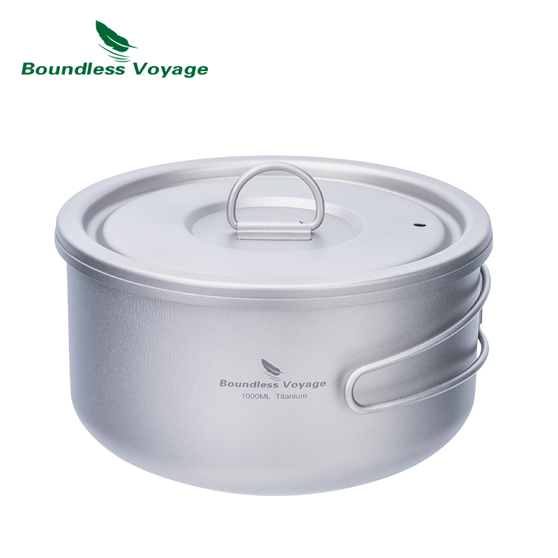 Boundless Voyage 티타늄 캠핑 냄비, 뚜껑 - Camping Cooking Ware 리뷰 및 가격