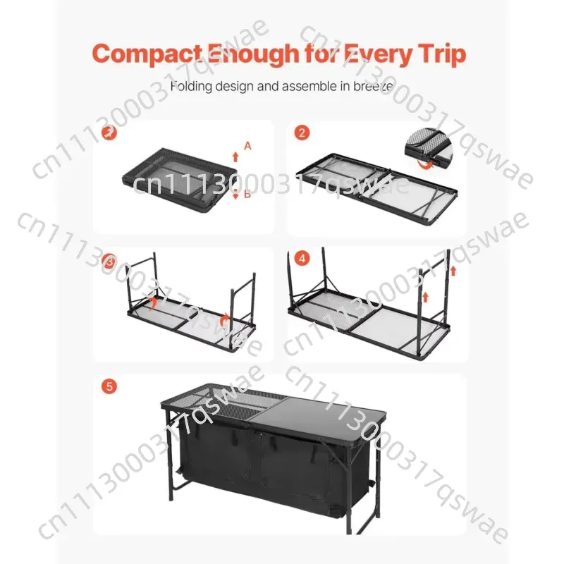 높이 조절 가능한 캠핑 주방 식탁 휴대용 야외 조리대  - Camping Cooking Options 리뷰 및 가격
